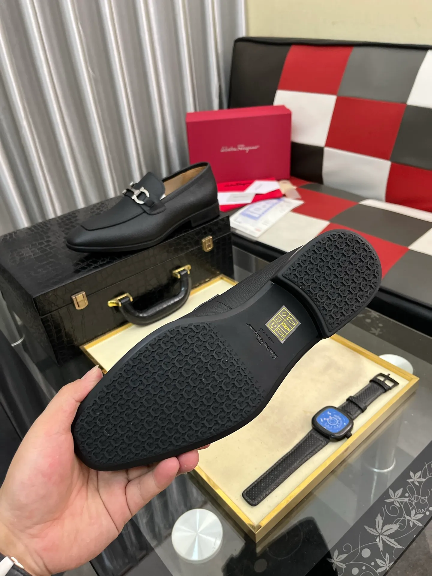 Men's shoes 💰600⌚️⌚️[Salvatore Ferragamo] Ferragamo business leather shoes, 1:1 top purchasing quality, imported selected original calfskin for the uppers, imported original soft water-dyed cowhide for the inner feet, imported original customized Italian handmade lightweight foam outsole, size: 39-44 5️⃣ options available